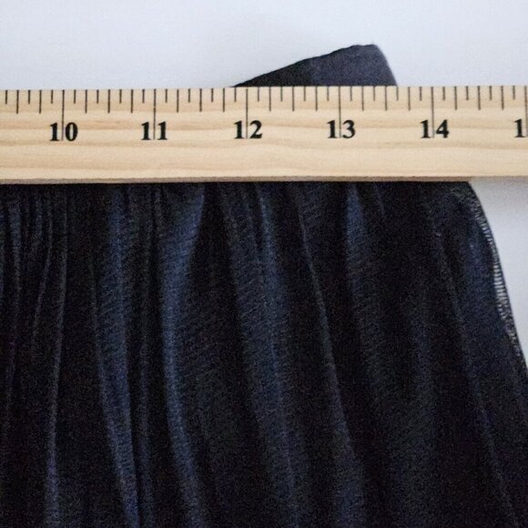 Joeffer Caoc Skirt Womens 6 Black Silk Mesh Balloon Shell Lined Midi Fairy FLAWS - Picture 5 of 16